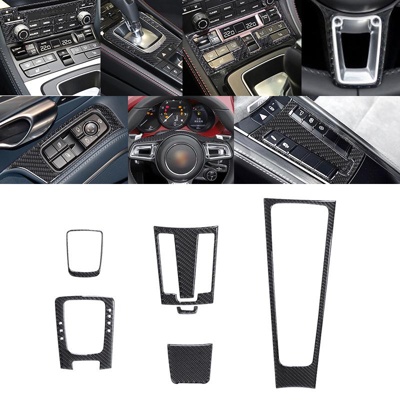 Porsche 718 2016-2022 Carbon Fiber Seat Rear Trim Strip Sticker