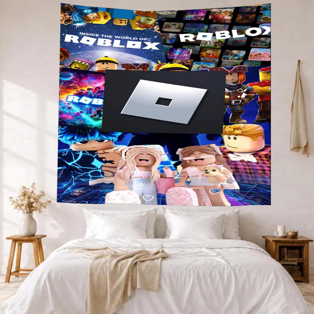 Roblox Vægdekoration Vægtæppe Kunst Til Kæledyrs Mindesmærke Fødselsdag Bryllupsfest Baggrund Familiegave