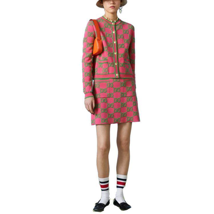 GUCCI Pre Owned 2010s Gg Pattern Knitted Mini Skirt 743320-XKC8X-5804