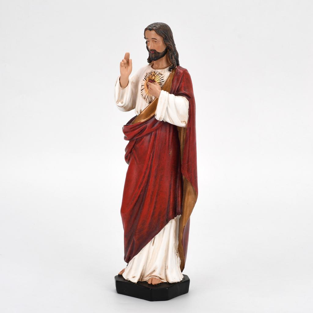 25.5cm Jesus's Sacred Heart of Jesus Statue Catholic Christian Religious Decoration Sculpture Statuary Souvenirs Gifts