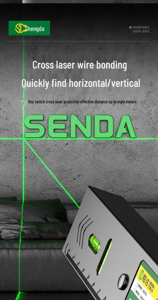 High-Precision Green Cross Line Laser Level with Strong Magnetic Positioning