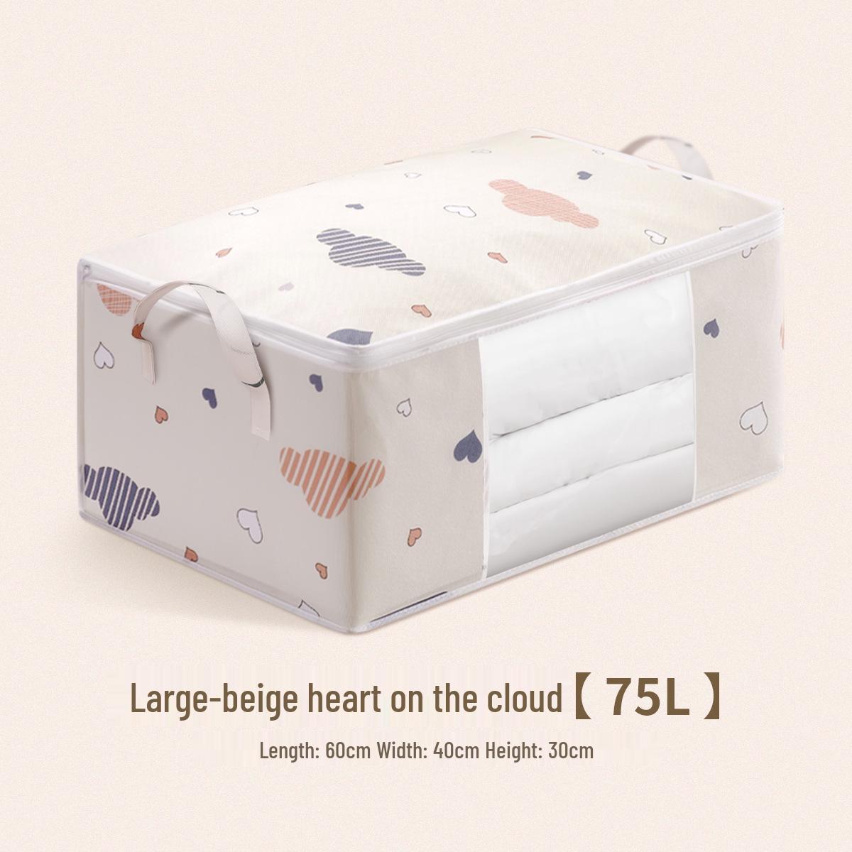 

Cloud Heart Dust & Moisture-Proof Foldable Large Capacity Storage Bag for Clothes & Quilts 55x35x25 cm покинуть белый