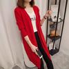 Jacket Spring and Autumn women's imitation knitted sweater new women's clothing Korean version medium and long threaded cloth women's cardigan loose