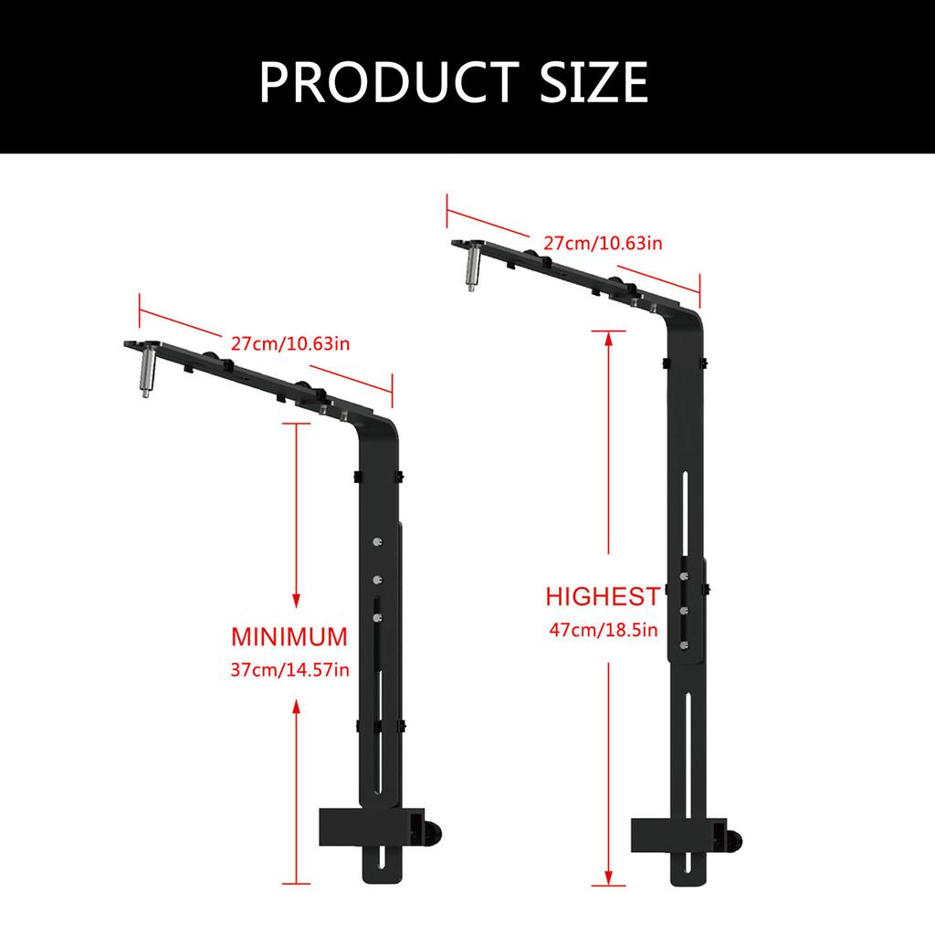 Langlebige Aluminium Aquarium Leuchtenhalterung für Heim- und Bürogebrauch Verstellbarer Fischbecken Hängeleuchten-Stützständer