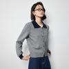 Chuyu Damen Colorblock Polo Strickjacke