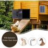 Porte automatique de poulailler AIMOONSA - ouvre-porte électrique LED, minuterie programmable, anti-pincement, noir