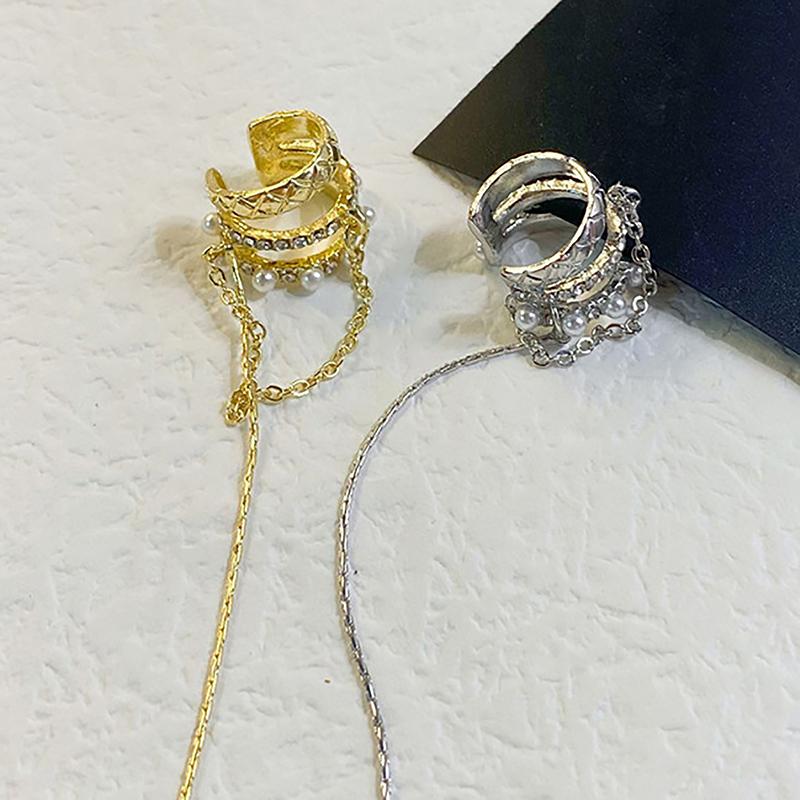 Luxury Elegant Ear Cuff For Women Girls Temperament Tassel Earrings Simple Without Piercing Clip Earrings Accessories Gifts
