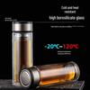 ZCJiaMei High Borosilicate Double Wall Glass Tea Infuser Cup
