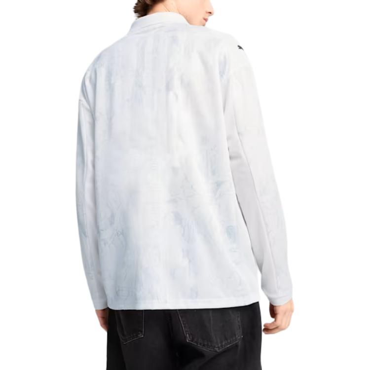 Puma X KidSuper Manchester Retro All-Over Print Logo Long Sleeve Football Shirt Men tops 60685007