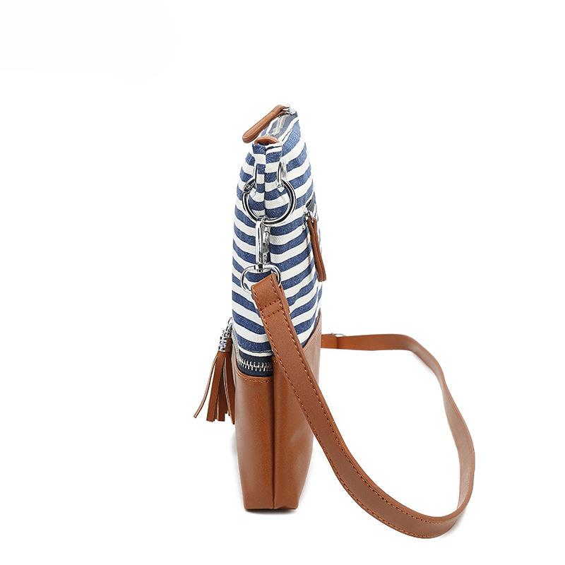 Women's Small Square Bag Korean Fashion Canvas with Super Slim Small Satchel Single Shoulder Bag