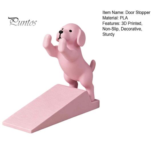 Heavy Duty Door Stop Cute Dog Stopper, 3D Printed Wedge Stopper for Bottom of Door, Non-Slip Holder, Decorative Bedroom Room Accessory