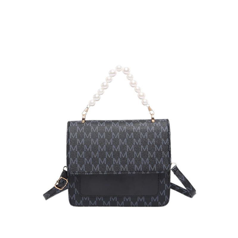 Elegant Pearl Handheld Small Bag For Women 2024 Trendy Chain Shoulder Bag Options чёрный