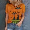 Tricou de damă la modă imprimat 3D, de vară, respirabil, casual, versatil