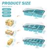 3/2Pcs 2/4/6Grid Silicone Freezer Mold with Lid Refrigerated Food Storage Box Food Box Ice Tray Mold Ice Box Fresh-keeping Box