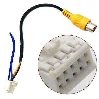 10 kontaktų galinio vaizdo atbulinės eigos kameros kabelio adapteris laidų jungtis vaizdo įvesties kabelio adapteris