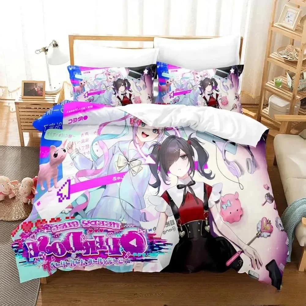 3D Anime Needy Streamer Overload Bedding Set Printed With Pillowcase Bed Duvet Cover Soft Single Double Queen Super King Size