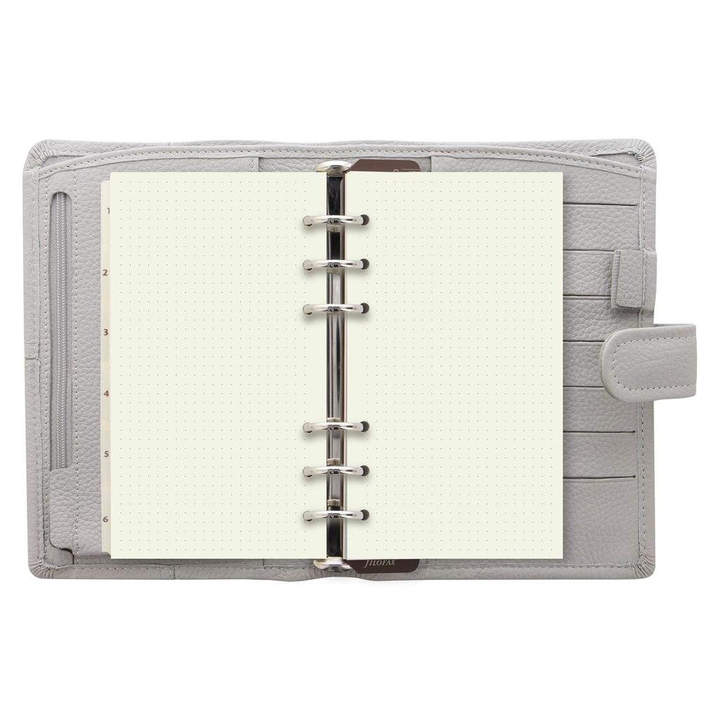 Filofax Classic Stitch Soft System Planner, Bible Size, Gray, 028526 (Genuine Imported Product)
