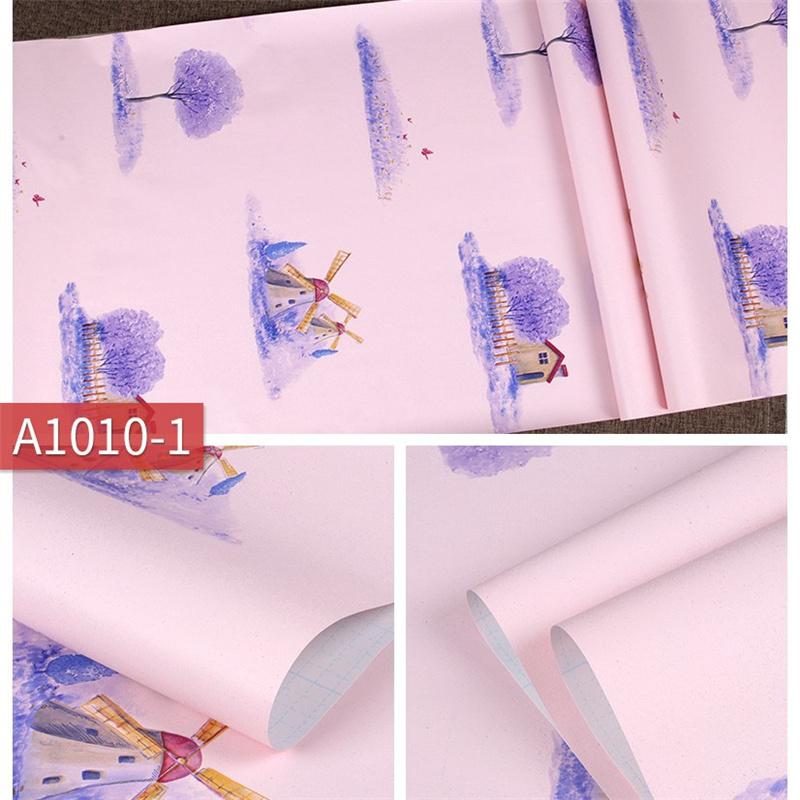 Retro Cegła i Kwiatowy Samoprzylepna Wodoodporna Tapeta Peel & Stick Dekoracja Ścienna Biurko i Meble DIY Zdejmowane Naklejki