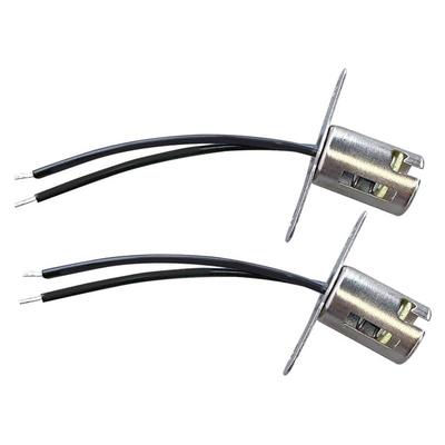 2Pcs BA15D LED Light Lamp Bulb Connector Sockets Holders Adapters Wire Harness With Long Holder For Car Truck SUVs