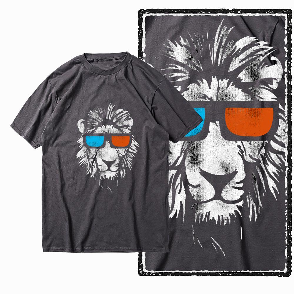 Coolmind MAV lion printed Exclusive graphic men T shirt 100% cotton big size streetwear men tshirt cool t-shirt tee shirts