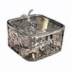 Transparent Storage Box Desktop Organizer with Press Type Lid Dressing Table Storage Case for Keys Trinkets Hairpins Scrunchies
