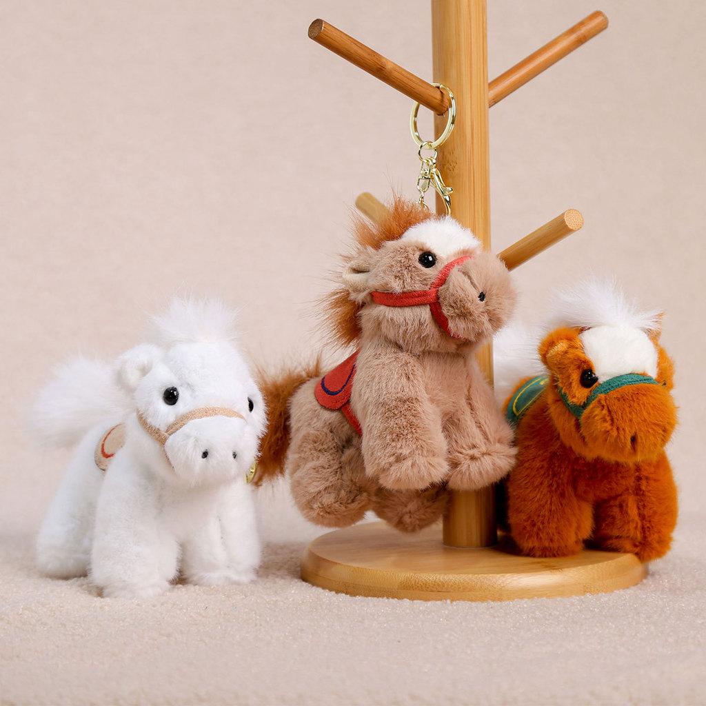 Cloud Animal Plush Horse Charm With Pp Cotton Filling For Girls Bag Decoration