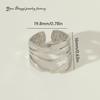 Luxury Non-Fading Drip Oil Open Ring - European and American Style Stainless Steel Statement Jewelry
