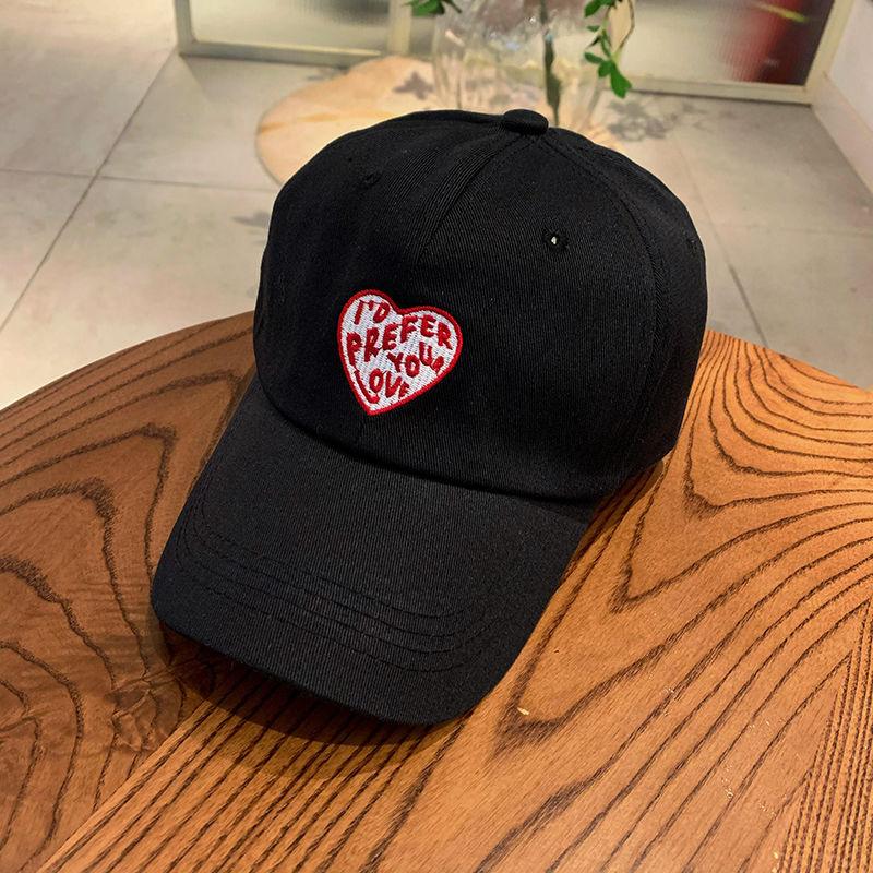 New baseball cap men's love embroidery cap women's sports shading simple letters fashion versatile trendy