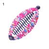 Fashion Lady Floral Print Banana Fish Shape Hairpin Hair Clip Headwear Accessory