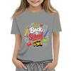 Children's Casual and Fashionable Round-Neck Printed Short-Sleeve Top for Back-to-School