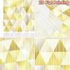 2pcs   2D FLAT PRINTING Curtains (Without Rod) Golden Geometric Halloween Festival Popular Curtains&Drapes Durable Polyester