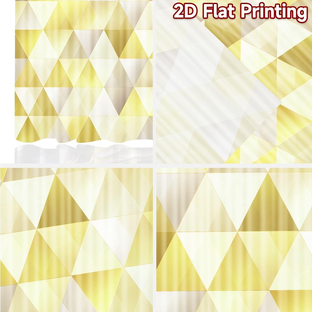 2pcs   2D FLAT PRINTING Curtains (Without Rod) Golden Geometric Halloween Festival Popular Curtains&Drapes Durable Polyester