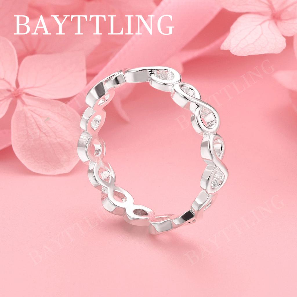 Charming 925 Sterling Silver Infinity Symbol Ring for Women Fashionable Wedding Party Gift Jewelry