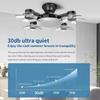 2-in-1 60W Fan Light E27 Drone Design Ceiling Fan Light with Remote Control AC85-265V Fan Lighting Bulb for Home Restaurant