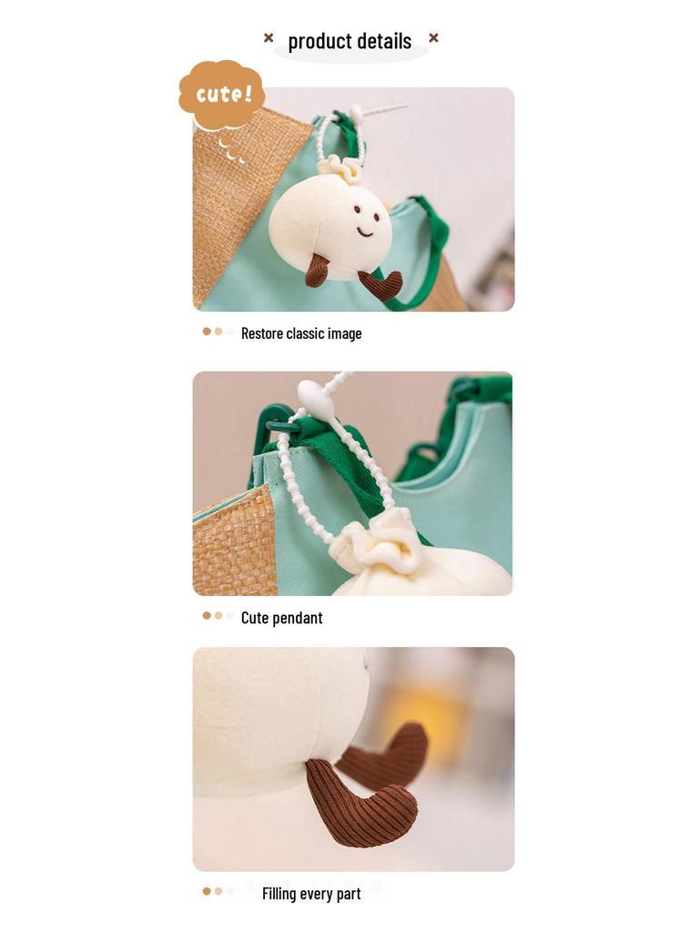 Creative Colorful Baozi Dumpling Plush Pendant Doll