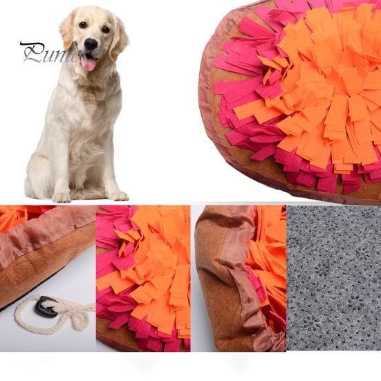 Dog Snuffle Mat Pet Sniffing Pad Foldable Slow Feeding Mat Interactive Puzzle Toy Non-slip Dog Training Toy