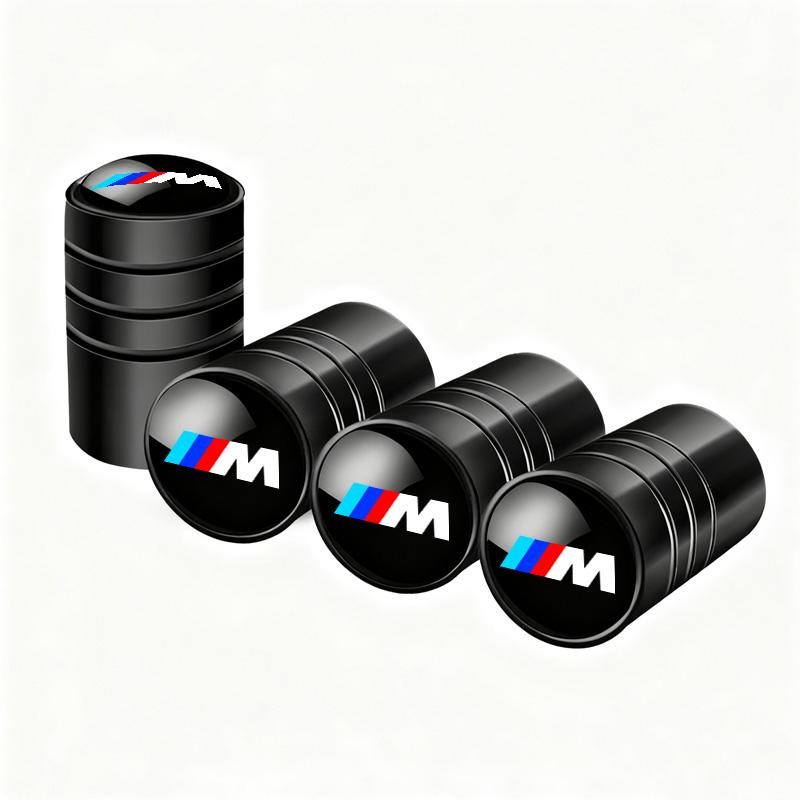 YMZD7 4Pcs Car Styling Wheel Tire Valve Caps Cover For BMW M Sports E36 E39 E46 E60 E90 E90 F10 F30 G20 G21 G30 G11 F15 X5 Accessories