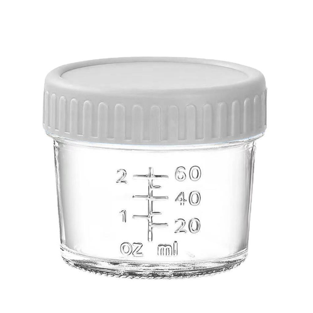 Glasbehälter für Salatdressing, auslaufsicher, 58 ml, kleine Gewürzbecher für Lunchboxen, Dip-Sauce mit Deckel, wiederverwendbare Marmeladenflasche, Einweihungsgeschenke