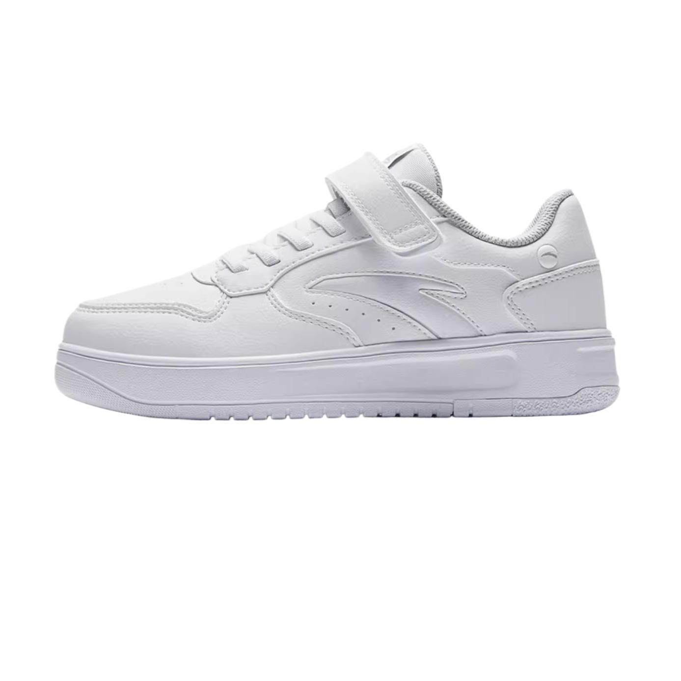 

Anta Kids Synthetic Leather Simple Comfortable Versatile Slip Resistant Durable Low Top Kids Skate Shoes Kids sneaker White 332518002S-1 39