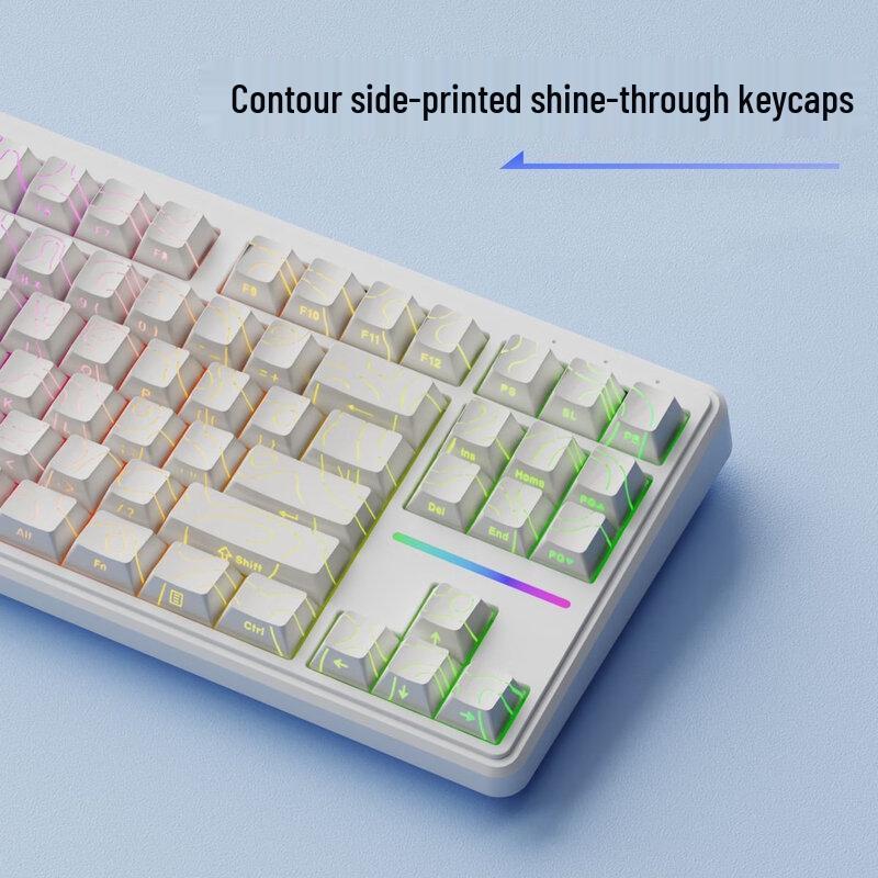 Qisha Tri-Mode Wireless Membrane Gaming Keyboard