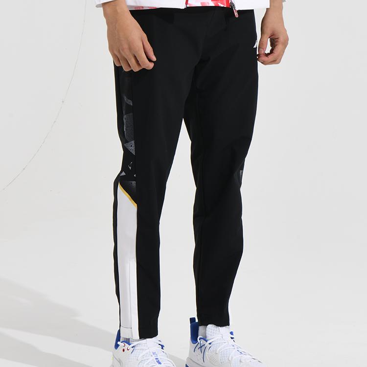 Li Ning Feather Series International Team Competition Cool Dry Color Block Sports Pants Men Pants Black AYKSB19-1