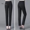 Mother Spring Pants High Waist Casual Stretch Pockets Solid Color Match Top Slim Fit Plus Size Pencil Women Clothing
