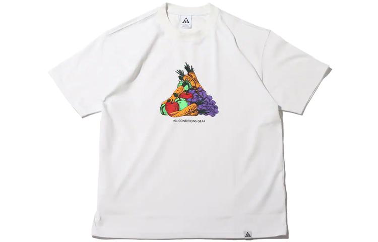 Nike ACG T Shirts Men s White Crew Neck Moderate Straight Fit DQ4955-121 M