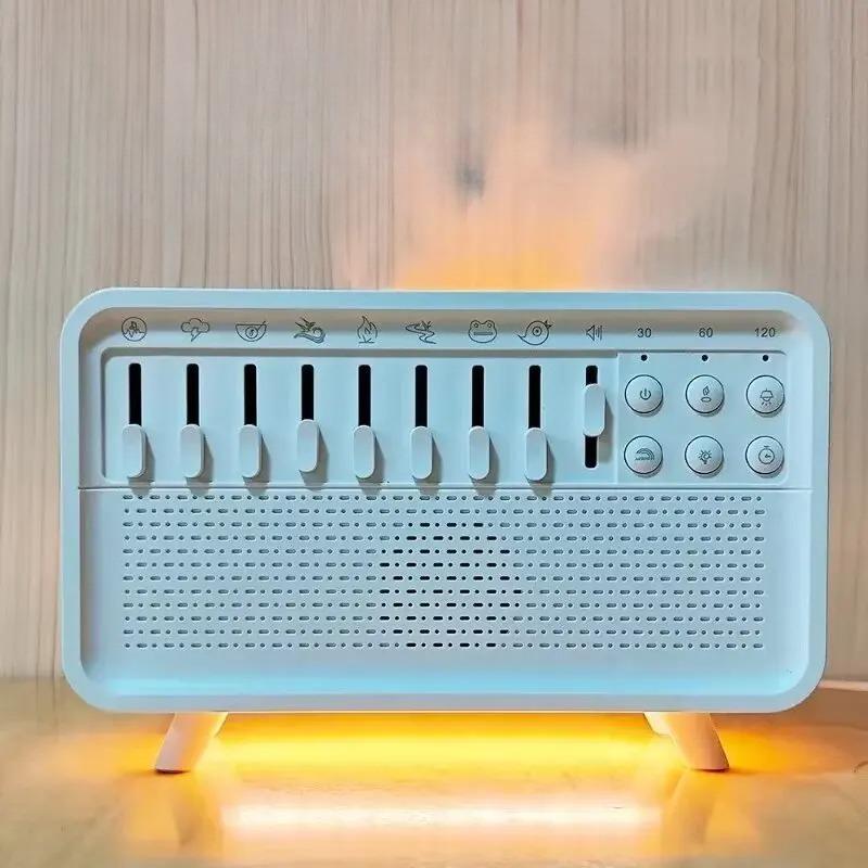 NEW 3 in 1 Bluetooth-compatible Speaker White Noise Sleep Aid Night Light Humidifier All-in-one Machine Free 8 Goup Nature Sound