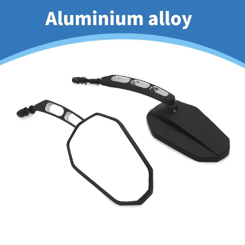 2Pcs Aluminum Rear View Glass Motorcycle Glass Replacement Rearview Glass Motorbike Accessories