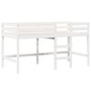 High Bed with Roof White 90 x 190 cm Solid Pine Wood