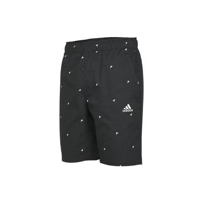 Allover Print Mid-Waist Sports Casual Shorts Men Bottoms Black GP0948