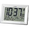 Rhythm Citizen Alarm Clock Radio-Controlled Thermometer Hygrometer White Paldigit Wide DL