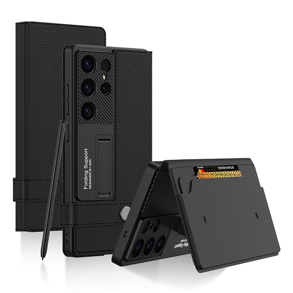 Custodia a libro in pelle con chiusura magnetica per Samsung Galaxy S25 Ultra Plus S24 Ultra Anti-caduta con Supporto