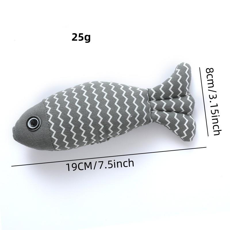 Neu 1 Stück Haustierspielzeug Katze Kauspielzeug Leinen Fisch Kissen Kau Trainingsspielzeug Simulationsfisch Handpuppe Haustierbedarf